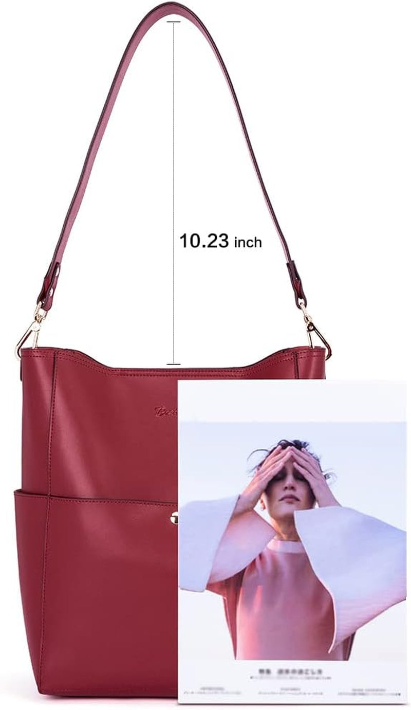 Valentines Day  Women'S Leather Designer Handbags Tote Purses Shoulder Bucket Bags