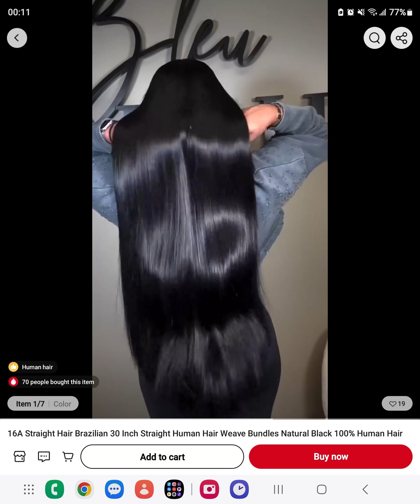 16A Straight Hair Brazilian 30 Inch