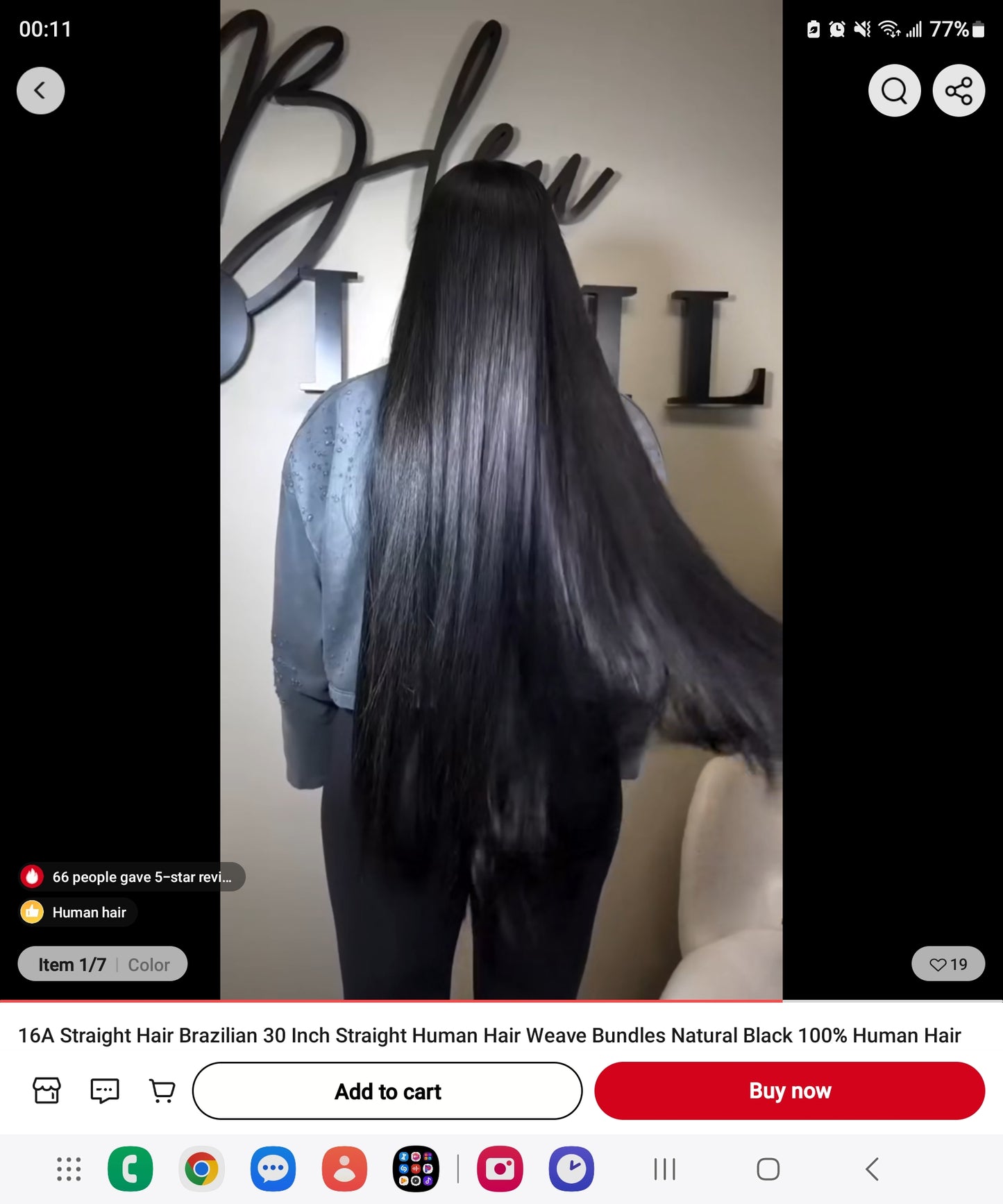 16A Straight Hair Brazilian 30 Inch